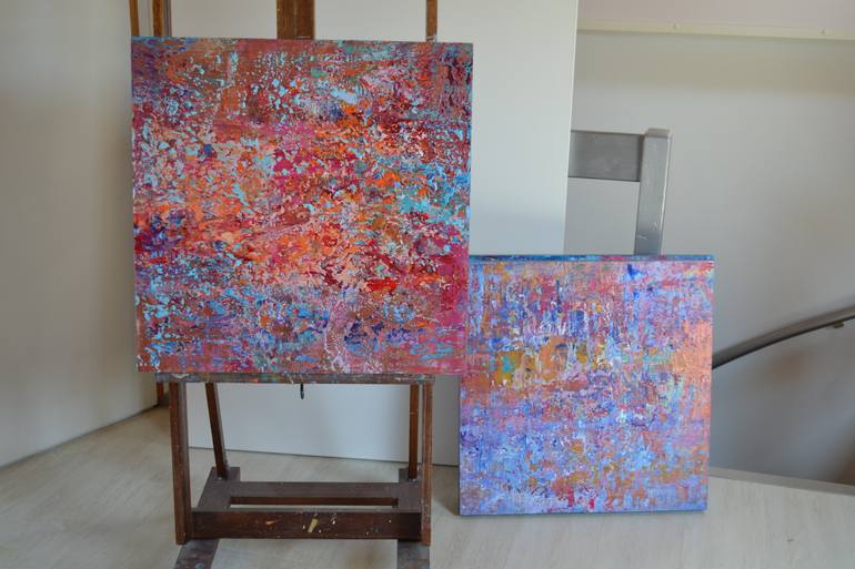 Original Abstract Expressionism Abstract Painting by Vania Bouwmeester Pentcheva