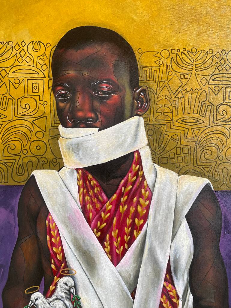 Original Contemporary Men Painting by Joseph Christian Ekom-Obong