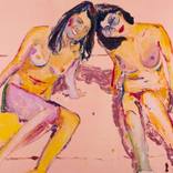 My mother and my aunt with a yellow hat by Roxana Daniela Ajder