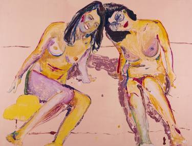 Original Expressionism Nude Painting by Roxana Daniela Ajder