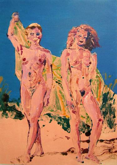 Original Expressionism Nude Paintings by Roxana Daniela Ajder