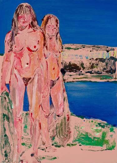 Original Abstract Expressionism Nude Paintings by Roxana Daniela Ajder