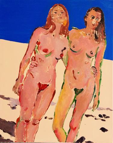 Original Expressionism Nude Paintings by Roxana Daniela Ajder