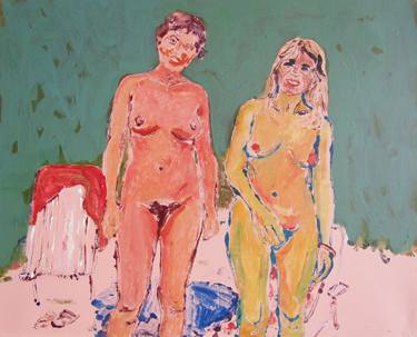 Original Expressionism Nude Paintings by Roxana Daniela Ajder