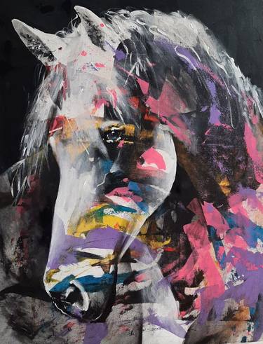 Original Abstract Expressionism Animal Paintings by Rachel Fernandez