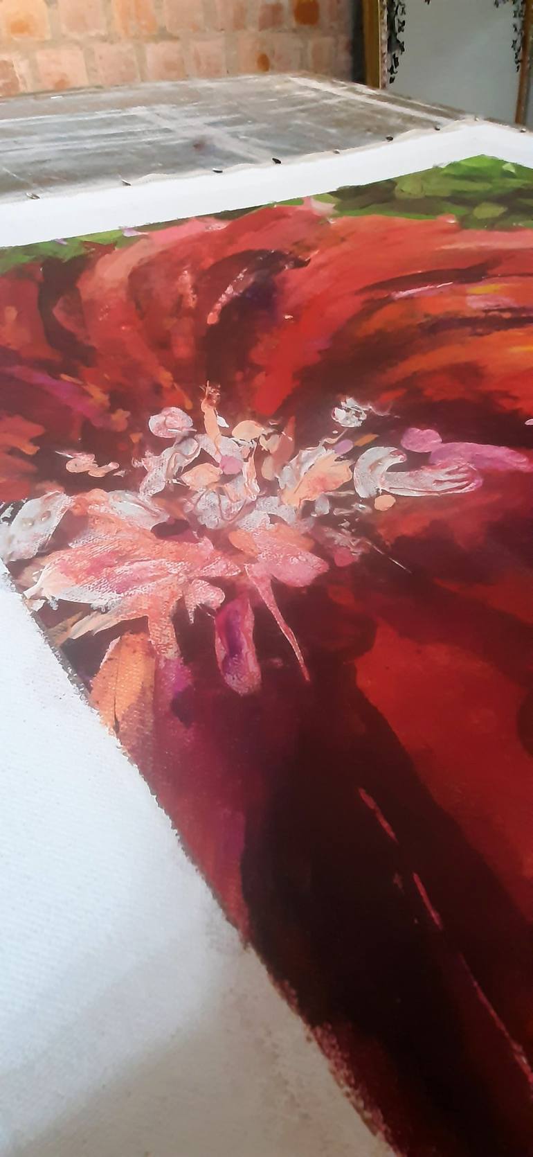 Original Contemporary Floral Painting by Rachel Fernandez