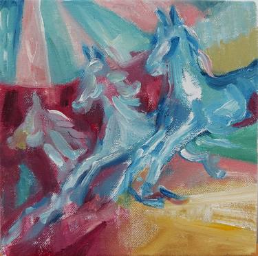 Original Expressionism Horse Paintings by Liz Garland