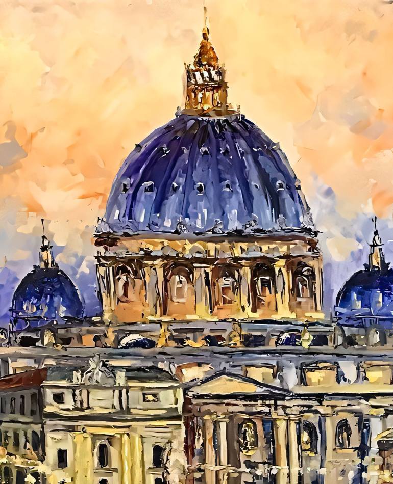 Original Impressionism Cities Painting by Liliia Kaluzhyna