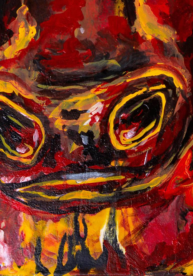 Original Abstract Expressionism Animal Painting by Liliia Kaluzhyna