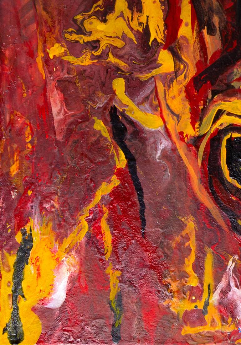 Original Abstract Expressionism Animal Painting by Liliia Kaluzhyna