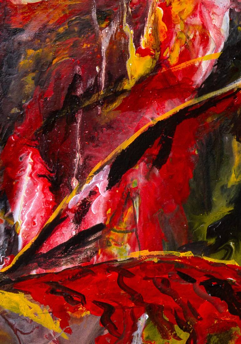 Original Abstract Expressionism Animal Painting by Liliia Kaluzhyna