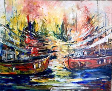 Original Impressionism Abstract Paintings by Liliia Kaluzhyna