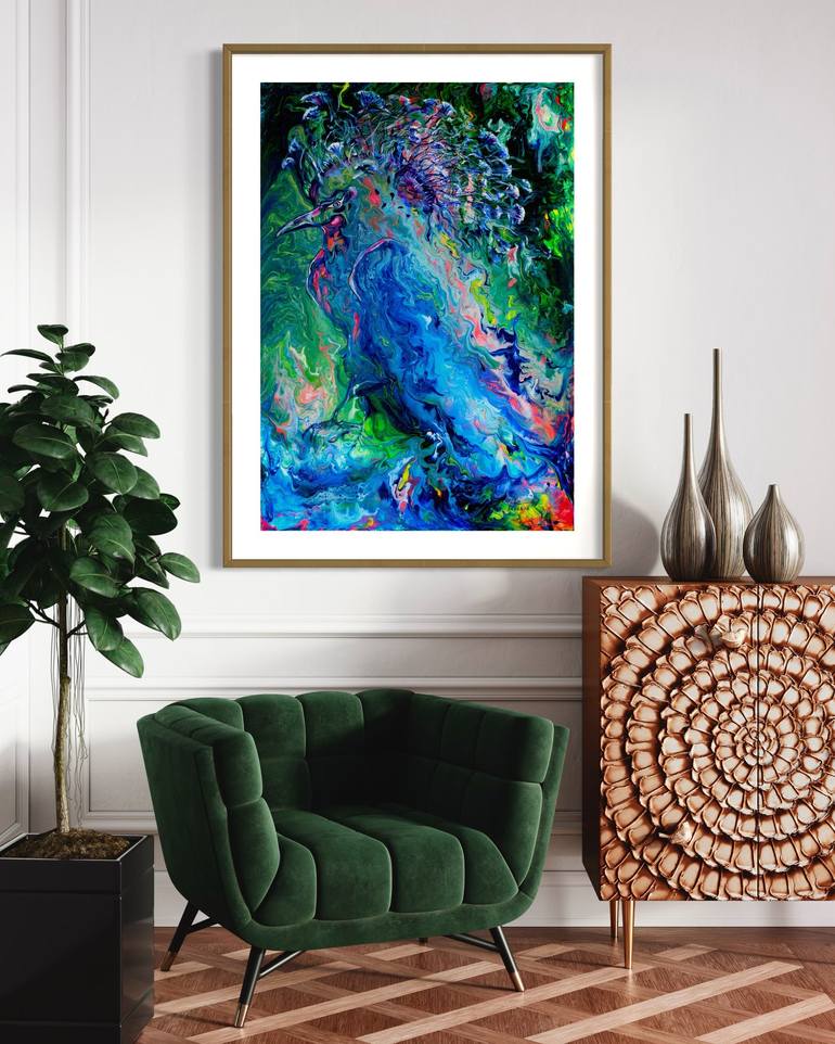 Original Abstract Expressionism Abstract Painting by Liliia Kaluzhyna