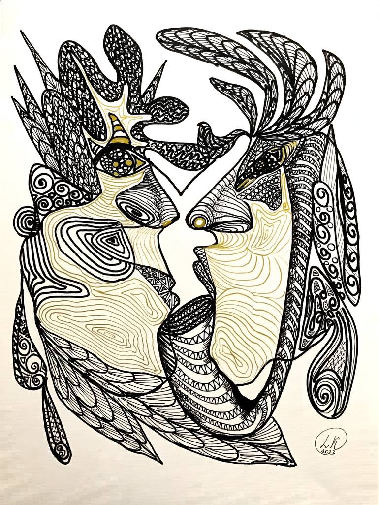 Print of Art Deco Abstract Paintings by Liliia Kaluzhyna
