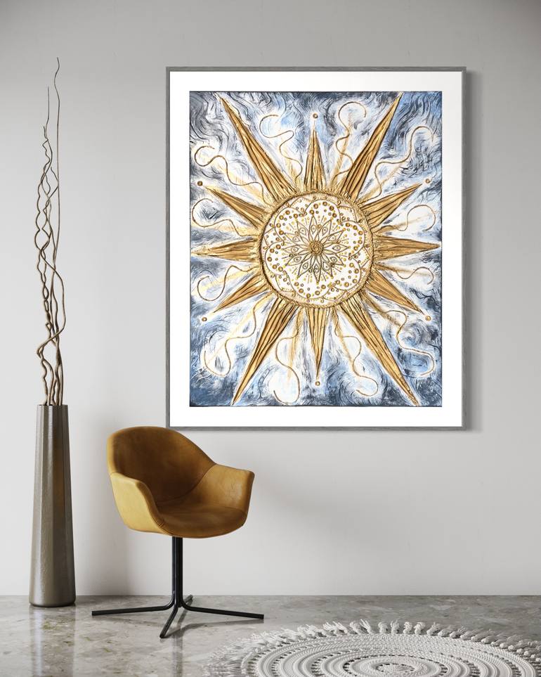 Original Art Deco Abstract Mixed Media by Liliia Kaluzhyna