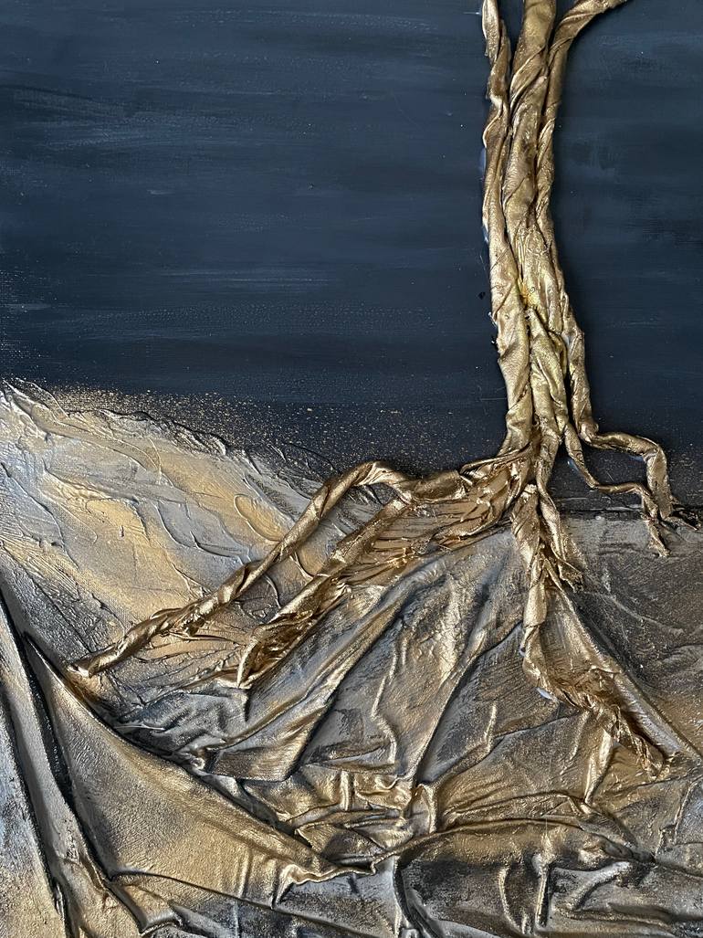 Original Art Deco Botanic Mixed Media by Liliia Kaluzhyna