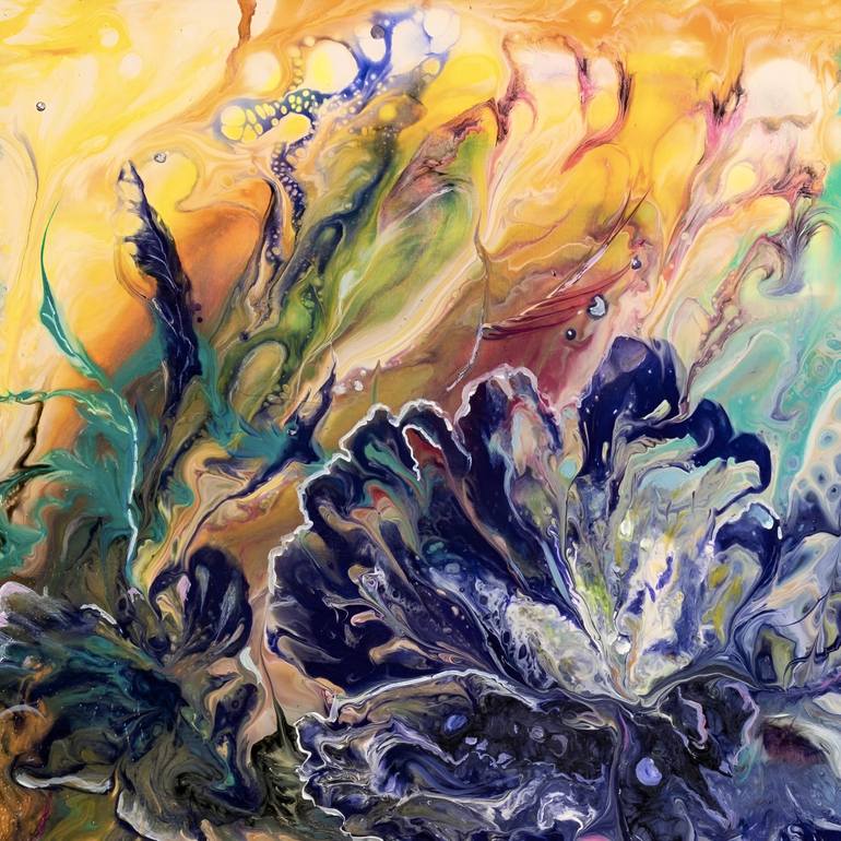 Original Abstract Expressionism Abstract Painting by Liliia Kaluzhyna