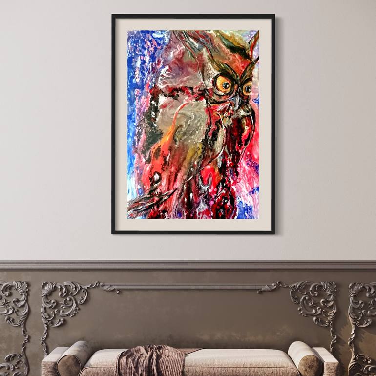 Original Abstract Animal Painting by Liliia Kaluzhyna