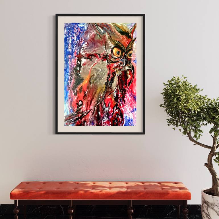 Original Abstract Animal Painting by Liliia Kaluzhyna