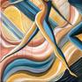 Abstract detail with ochre & blue