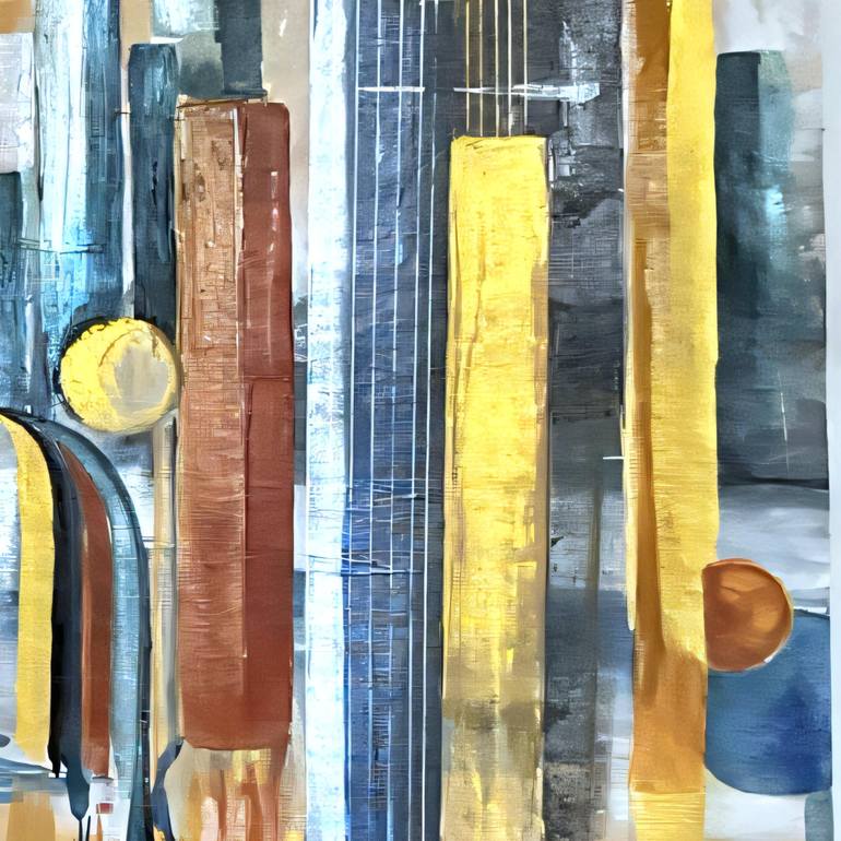 Original Futurism Abstract Painting by Liliia Kaluzhyna