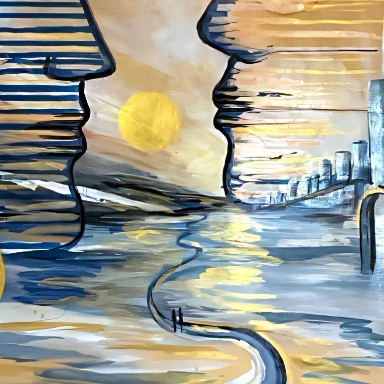 Original Futurism Abstract Painting by Liliia Kaluzhyna