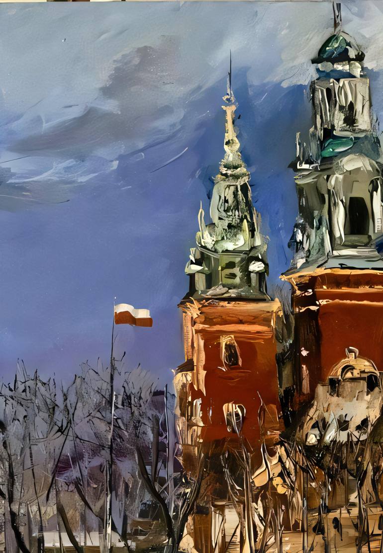 Original Realism Architecture Painting by Liliia Kaluzhyna