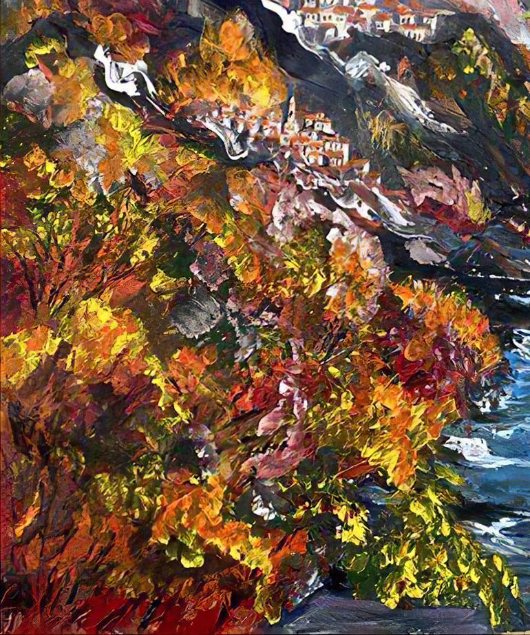 Original Abstract Expressionism Landscape Painting by Liliia Kaluzhyna