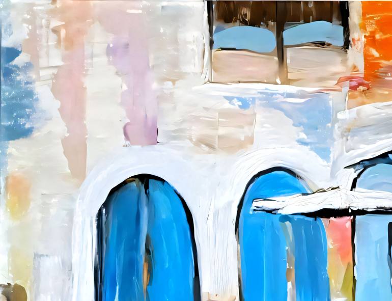 Original Expressionism Boat Painting by Liliia Kaluzhyna