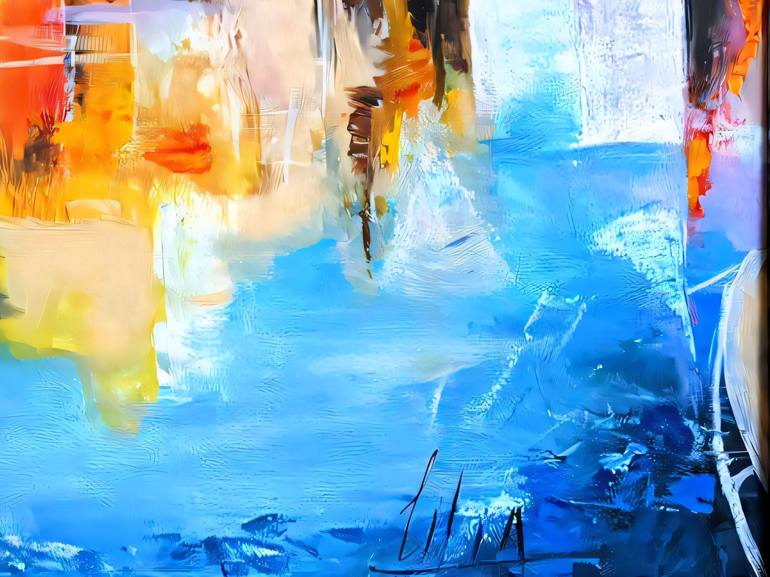 Original Abstract Expressionism Abstract Painting by Liliia Kaluzhyna