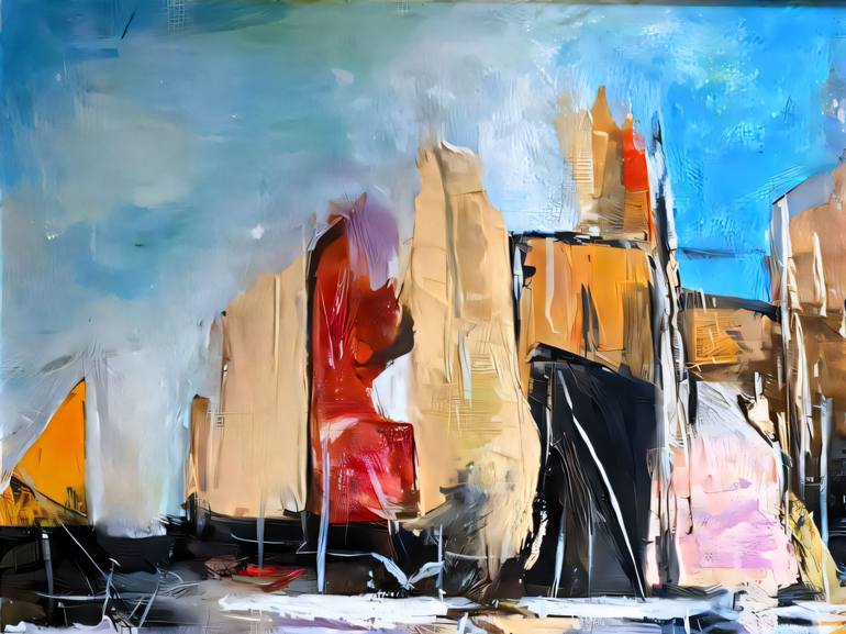 Original Abstract Expressionism Abstract Painting by Liliia Kaluzhyna