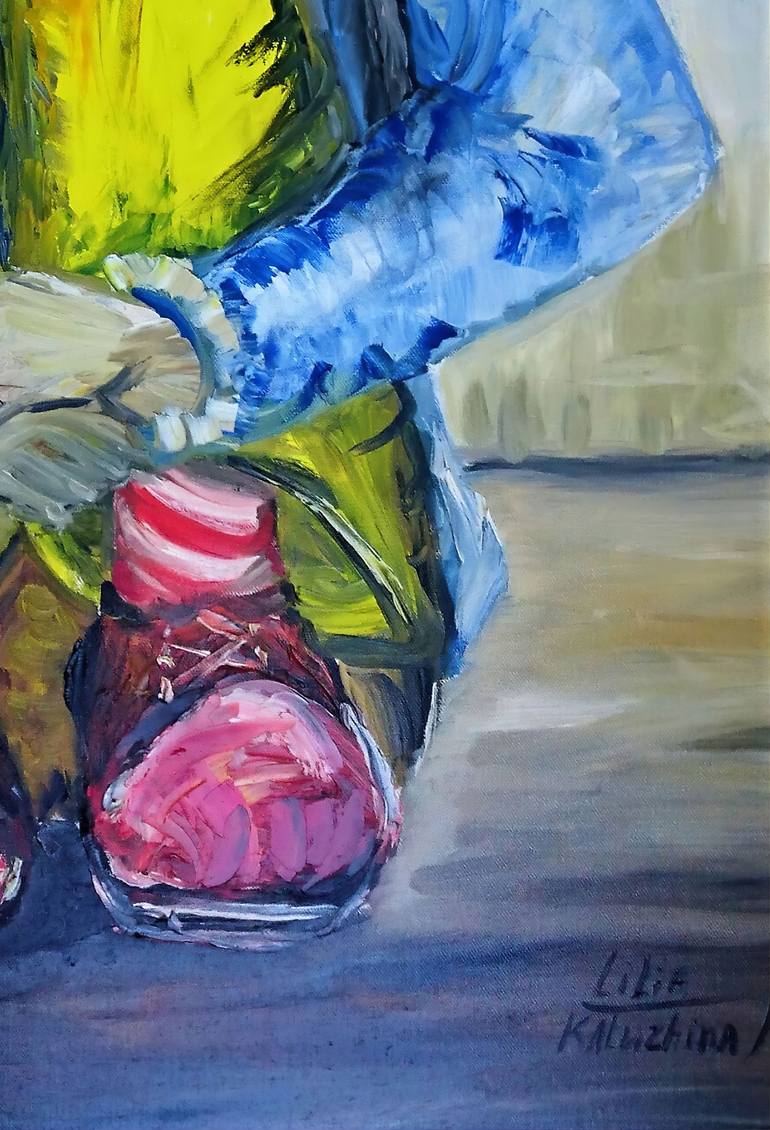 Original Figurative People Painting by Liliia Kaluzhyna