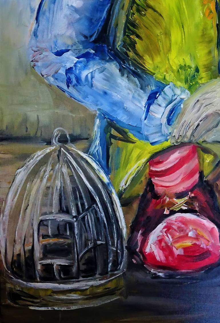 Original Figurative People Painting by Liliia Kaluzhyna