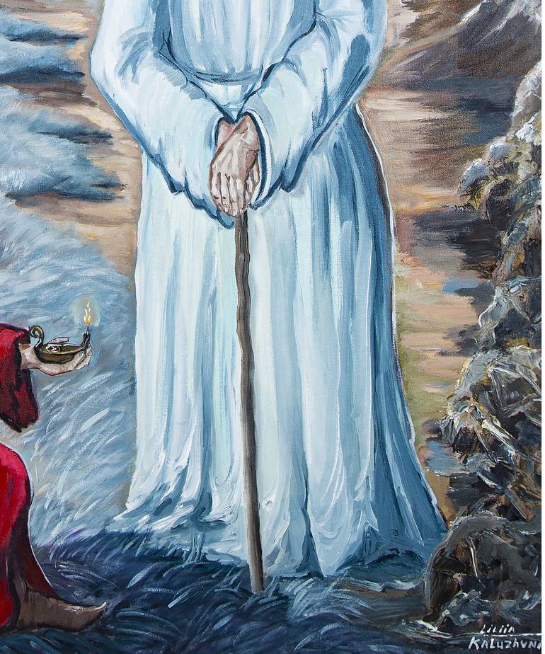 Original Realism Politics Painting by Liliia Kaluzhyna