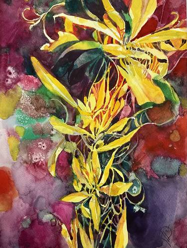 Original Expressionism Botanic Paintings by Nelinda Nelson