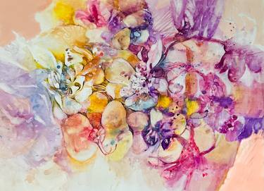Original Painterly Abstraction Botanic Paintings by Nelinda Nelson