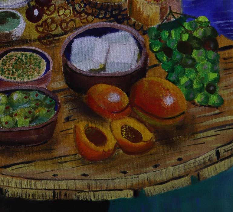 Original Color Field Painting Food & Drink Drawing by rawnaq alhafidh