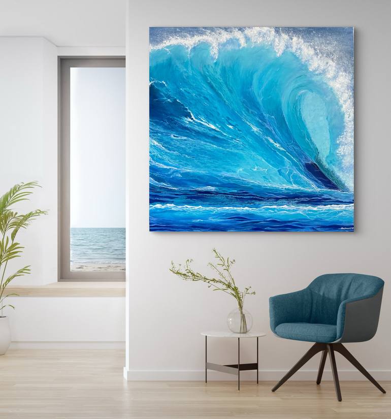 Original Photorealism Seascape Painting by Vera Kozlovskih