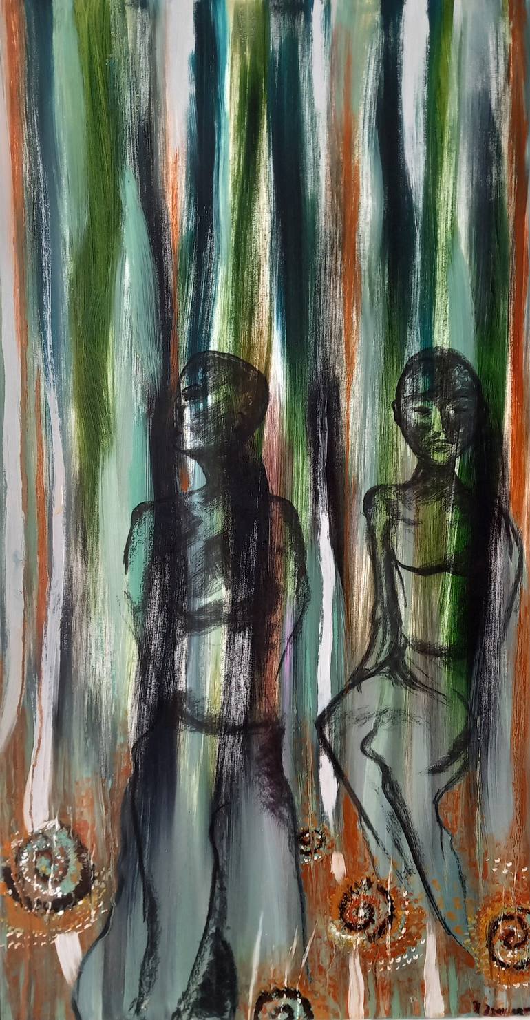 Original Abstract People Paintings by Nicoletta Fradeani