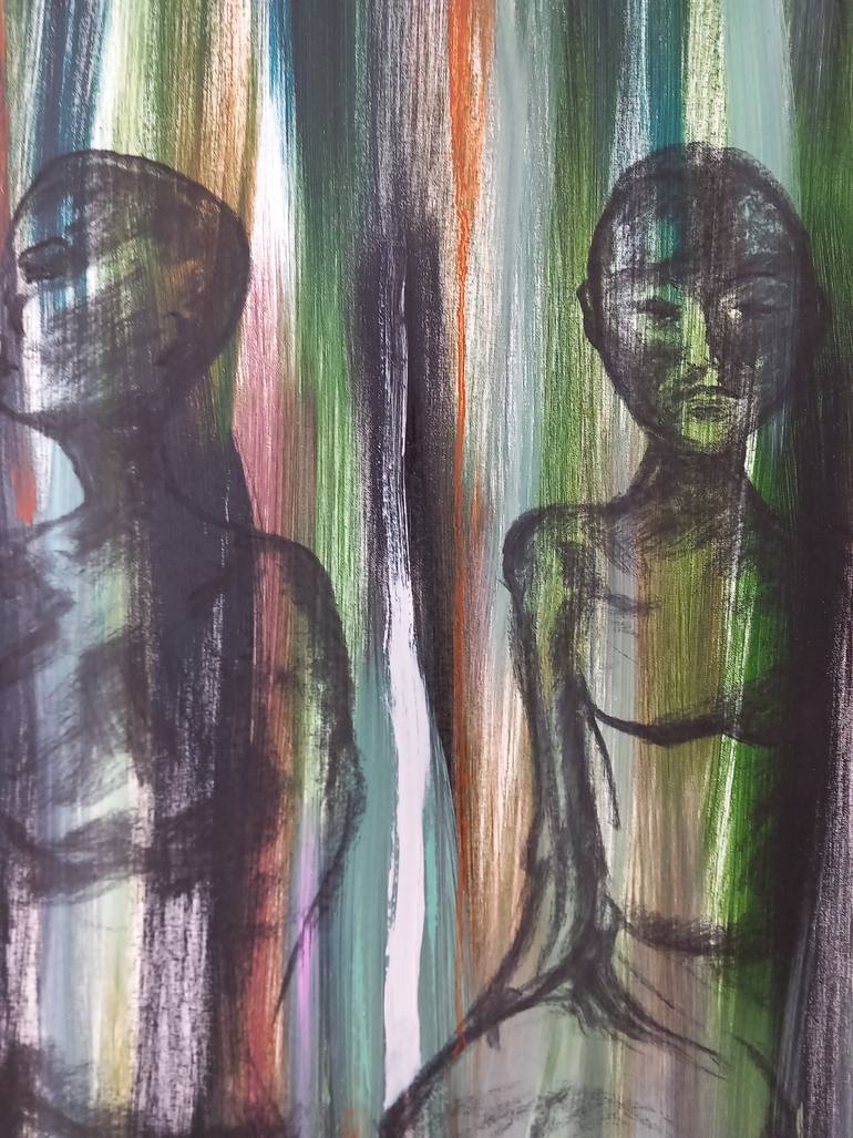 Original Abstract People Painting by Nicoletta Fradeani