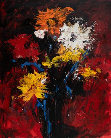 Original Abstract Expressionism Still Life Paintings by Alex Kozak