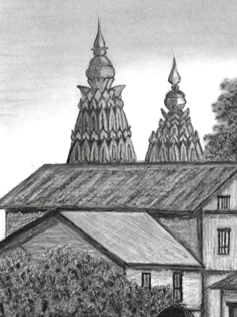 Original Black & White Rural Life Drawing by Kunal Girme