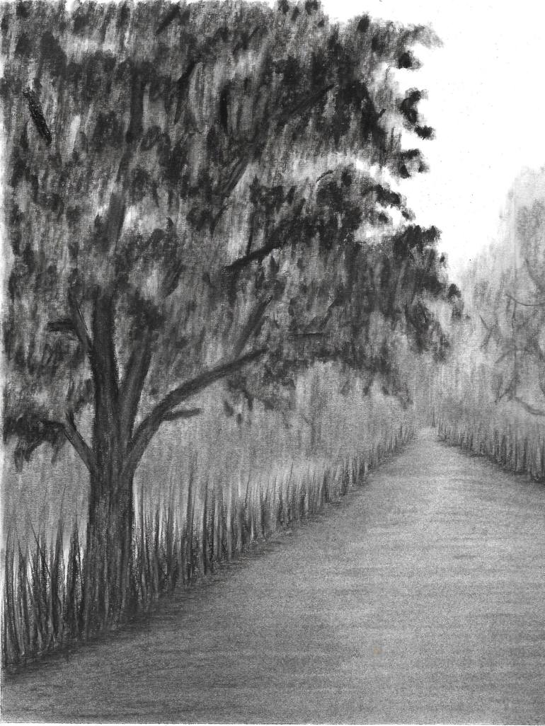 Original Black & White Nature Drawing by Kunal Girme