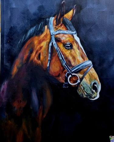 Original Realism Horse Paintings by Zoha Qasim