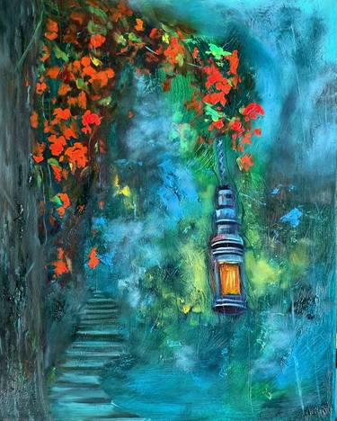 Original Conceptual Landscape Painting by Zoha Qasim