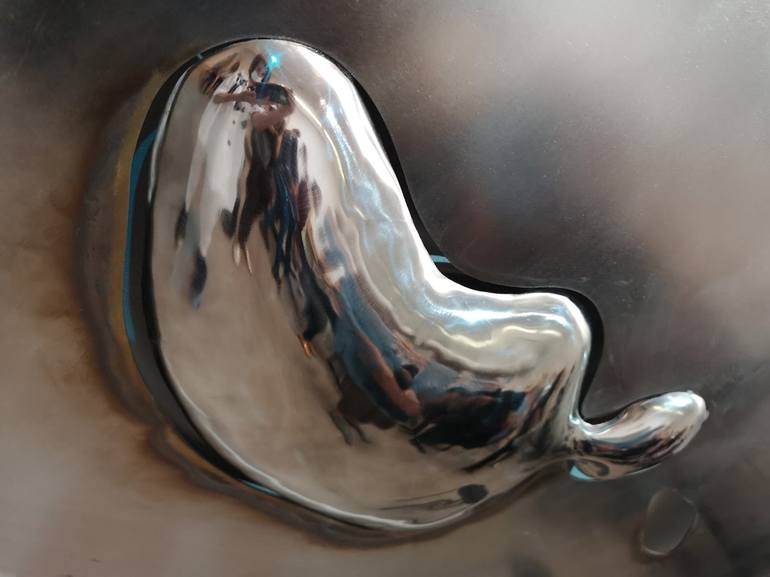 Original Abstract Water Sculpture by Nobuya Yamaguchi