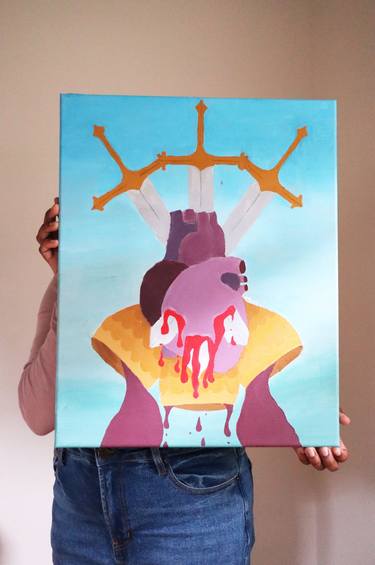 Original Conceptual Religion Paintings by christian dove nicole