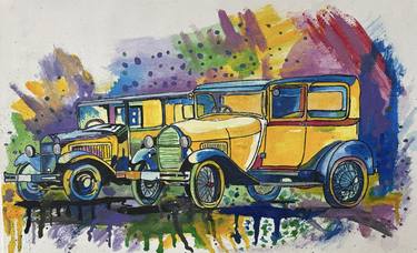 Print of Abstract Car Paintings by Neroli Nyon