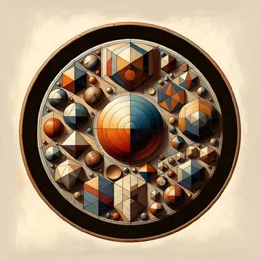 Print of Abstract Geometric Digital by Alberto Capitani