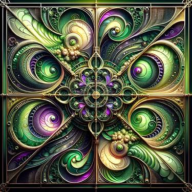 Print of Abstract Geometric Digital by Alberto Capitani